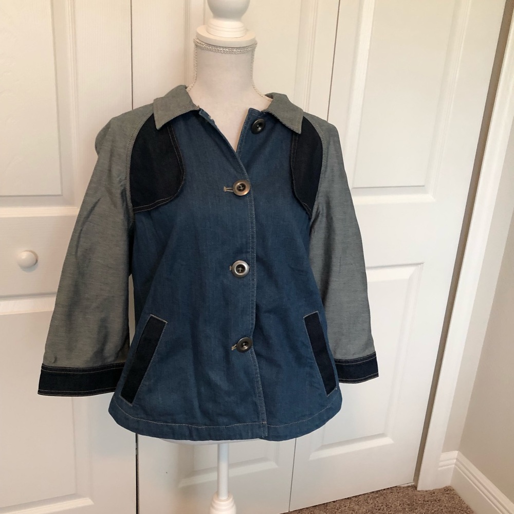 Chico’s Denim Blazer size 2 Large
